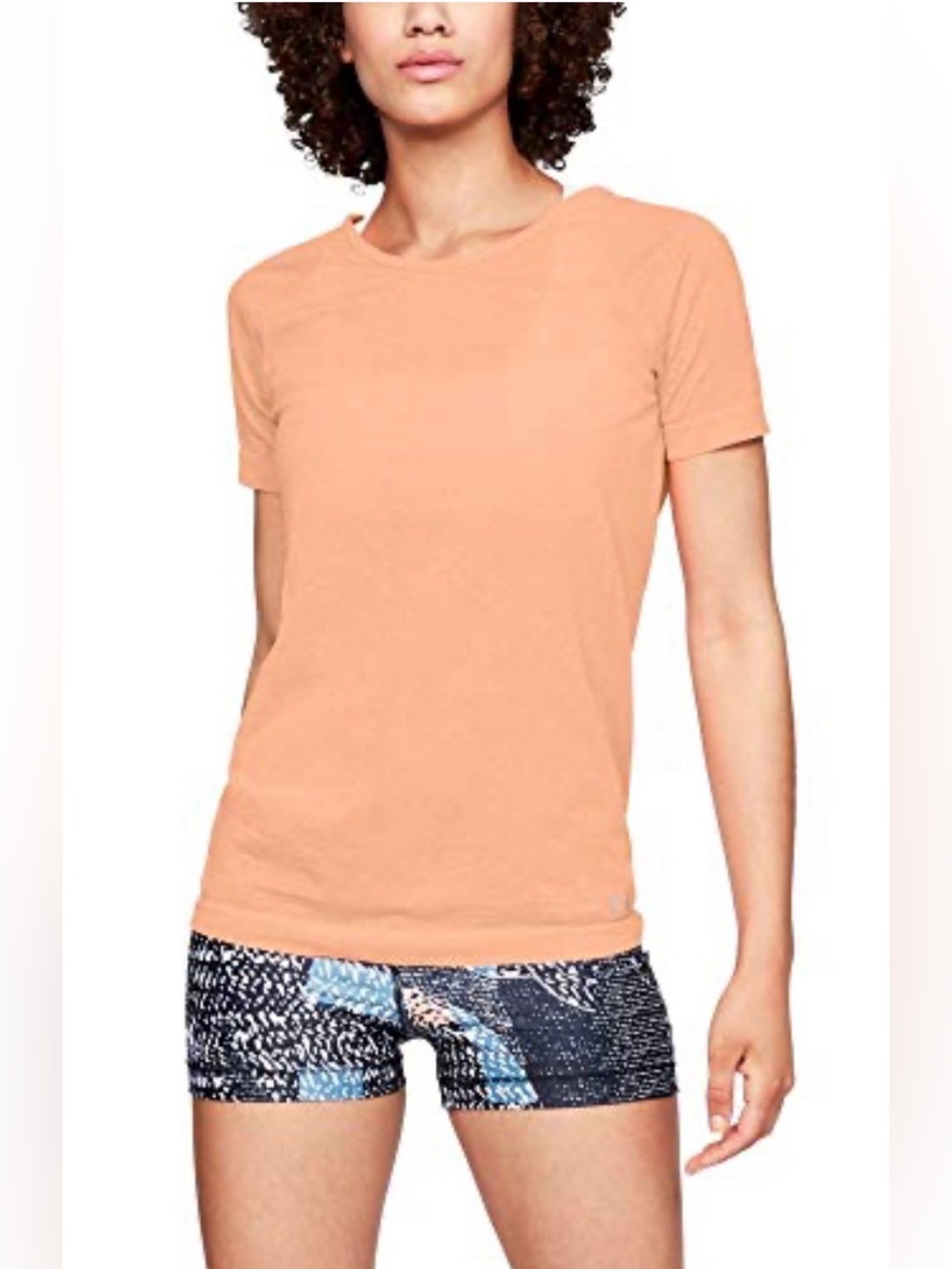 Under Armour Threadborne Sleeveless Short Sleeve Top Peach Horizon Size Medium